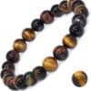 Tiger Eye Bracelet for Men Women Natural Stone Beaded Bracelet Handmade Adjustable Tiger Eye Crystal Bracelet Tiger Eye Jewelry for Women