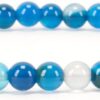 Multicolored Agate Crystal Bead Bracelet – Healing Crystal Bracelet for Women and Men – Unisex Stretchy Gemstone Bracelet for Healing and Protection - 图片 6