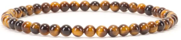 Tiger Eye Bracelet for Men Women Natural Stone Beaded Bracelet Handmade Adjustable Tiger Eye Crystal Bracelet Tiger Eye Jewelry for Women - 图片 3